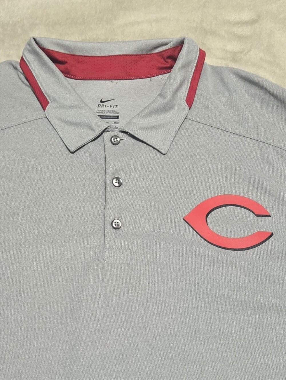 Nike Dri Fit Cincinnati Reds Polo Shirt Mens Size 2XL MLB Baseball